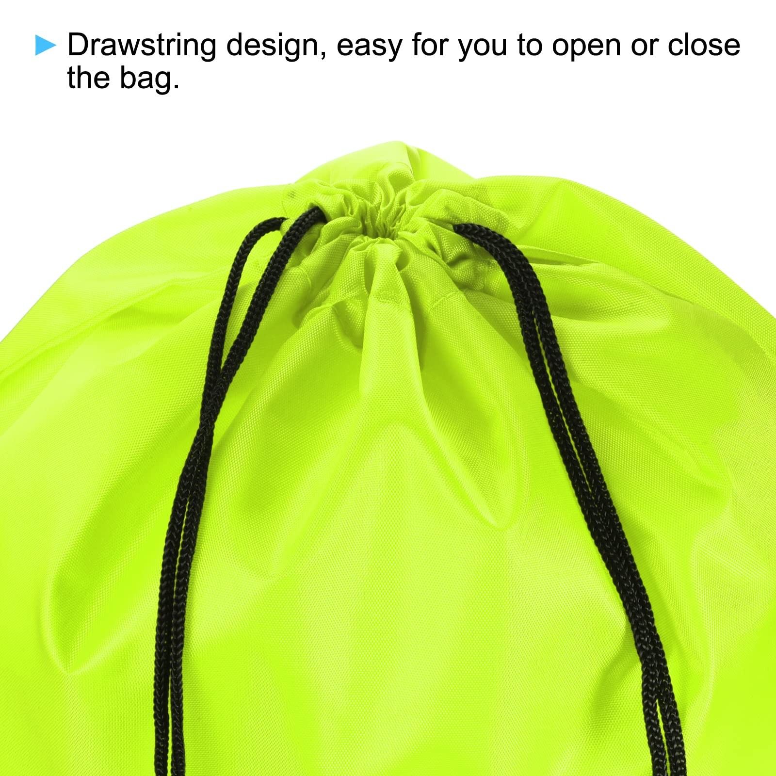 42x34cm Nylon Drawstring Bag, 10 Pack Storage Bulk Cinch Backpack Sack for Gy…