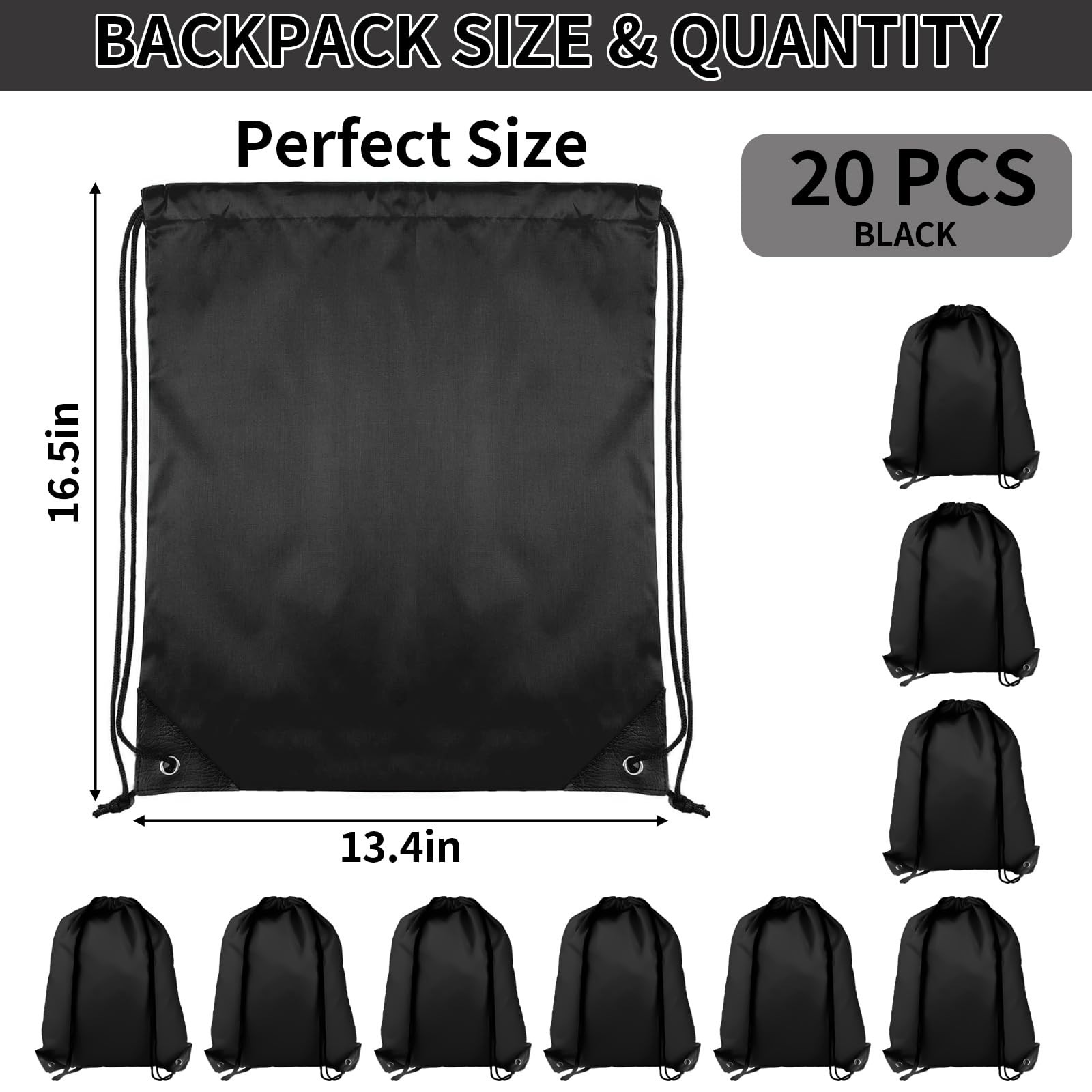 Drawstring Backpack 20Pcs Drawstring Bags Draw String Back Bag Drawstring Bag…