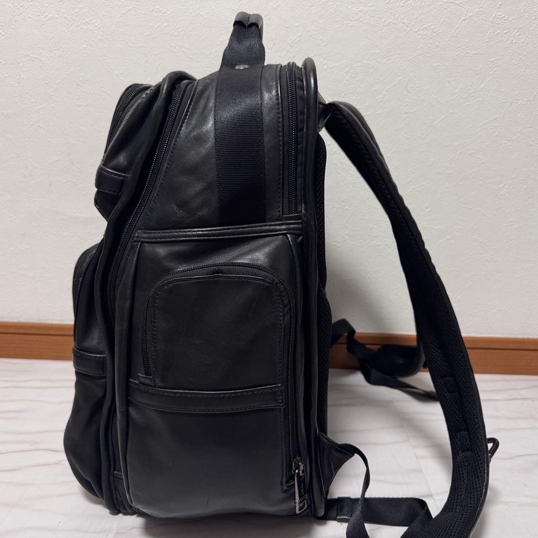 USED BAG Tumi Backpack Alpha3 Carbon Leather Black Business Backpack Japan