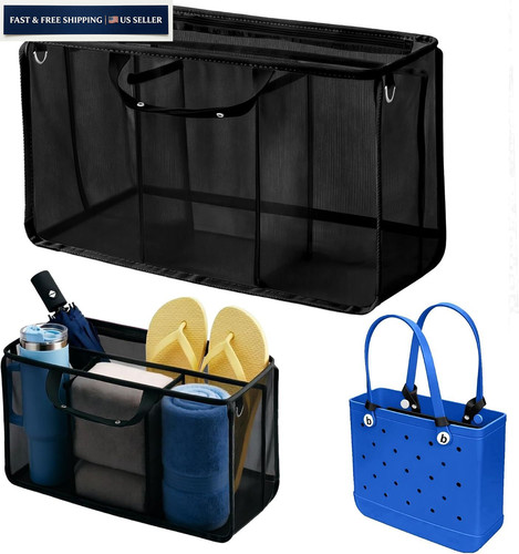 Organizer Inserts for Bogg Bag Accessories – Lightweight Mesh Divider Black