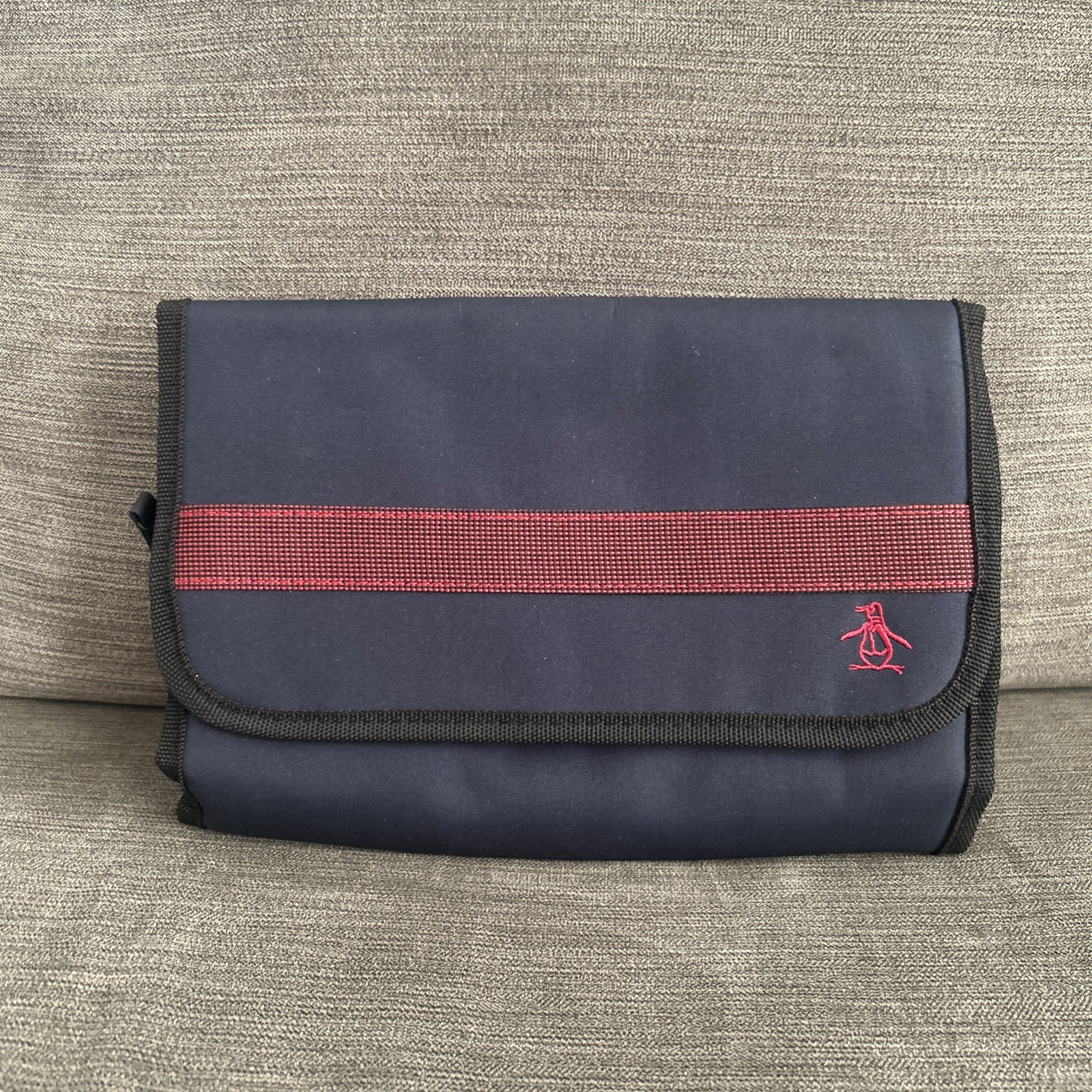 Original Penguin Mens Navy Hanging Toiletry Bag Travel Dopp Kit