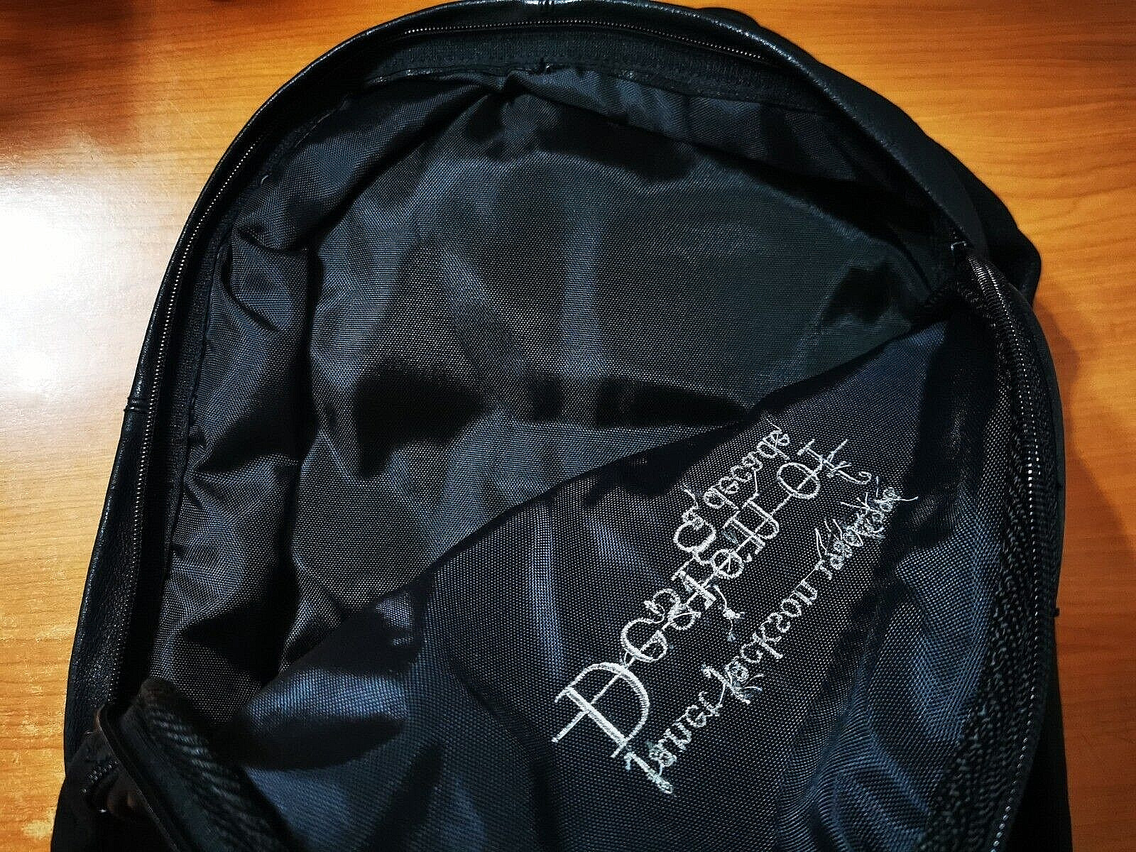 JANET JACKSON Design of a decade RARE SPAIN PROMO BACKPACK LEATHER EMBROIDERY