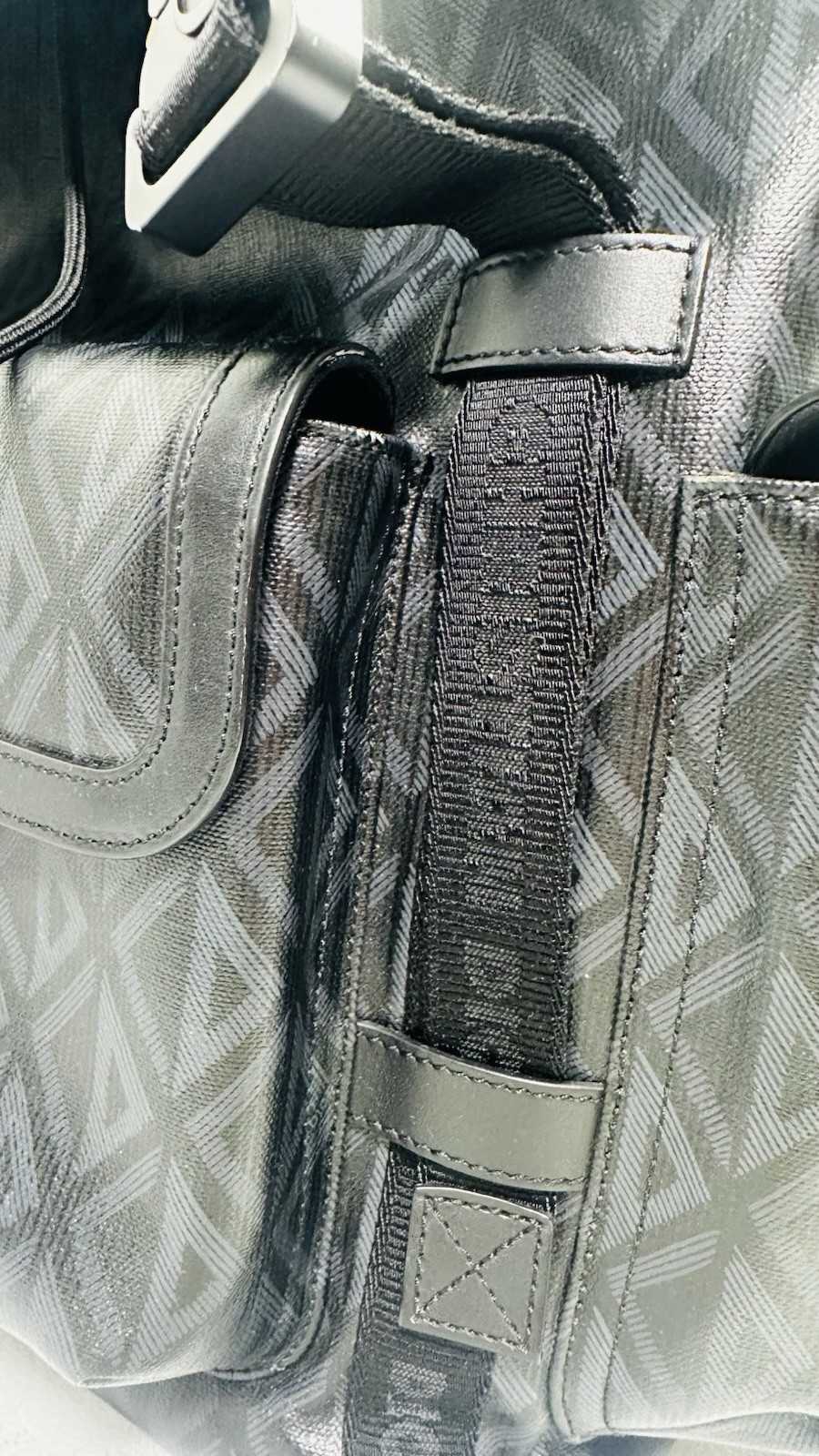 Christian Dior Hit the Road Backpack CD Diamond Coated Canvas