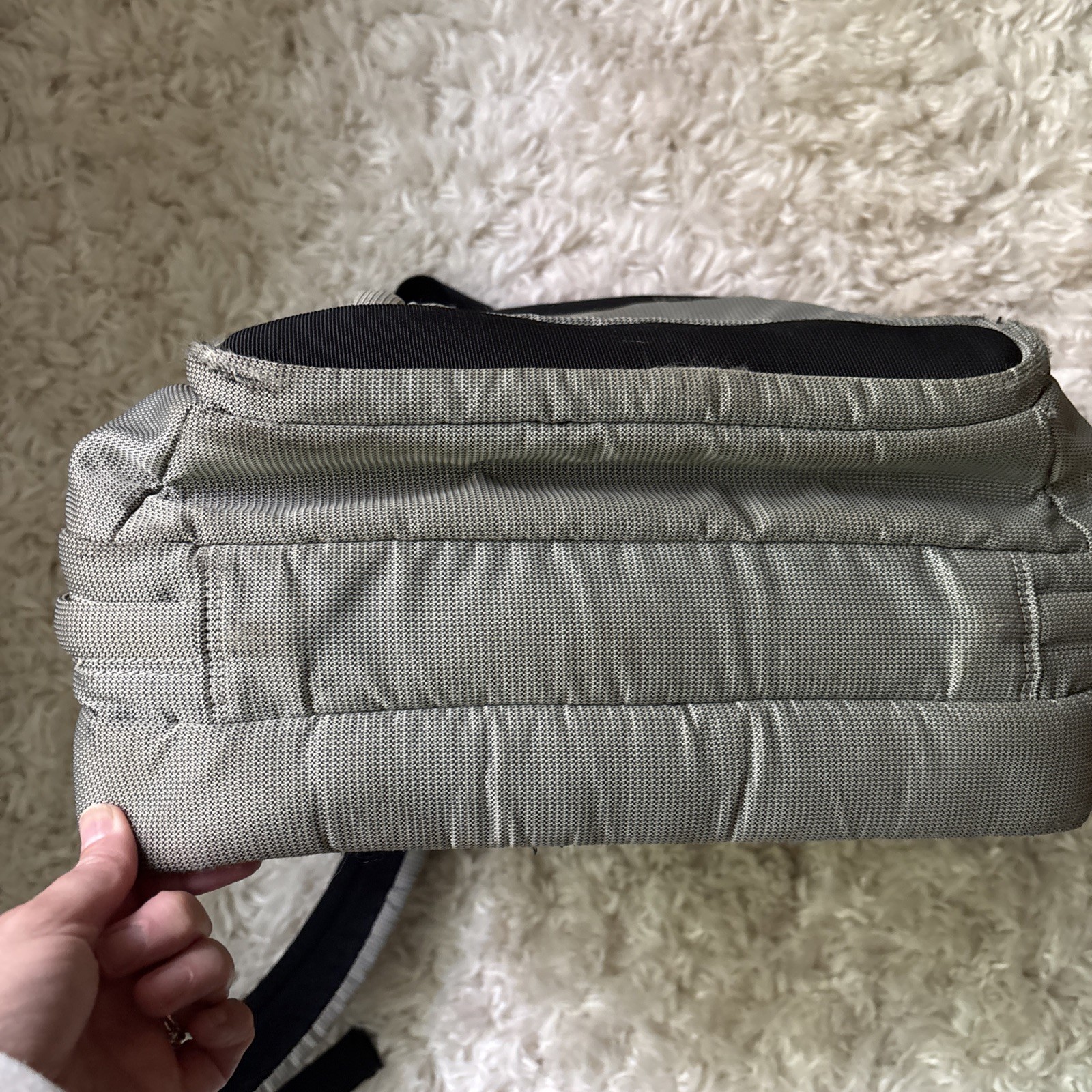 Hedgren Backpack Urban Gear Bag Gray Black 90s Y2K Streetwear Techwear Laptop