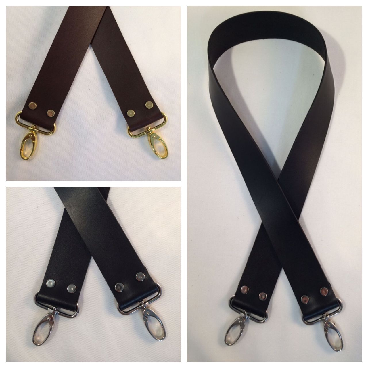 1.5″ Quality Wide Leather Cross Body Purse Bag Strap NEW 5 Lengths 3 Colors