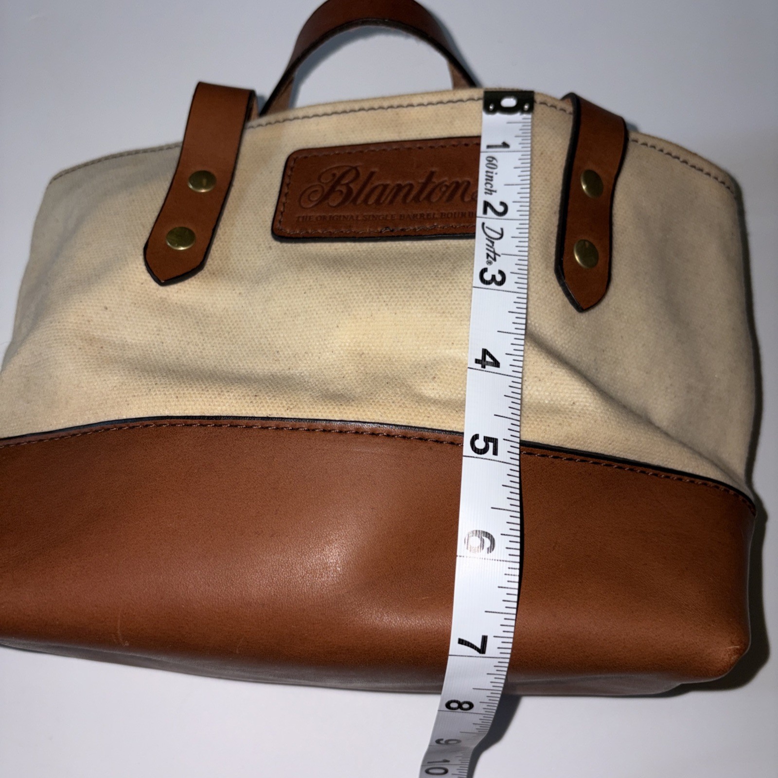 Blantons Bourbon Tote Bag Canvas & Leather Tote Bag Blanton’s With Coasters