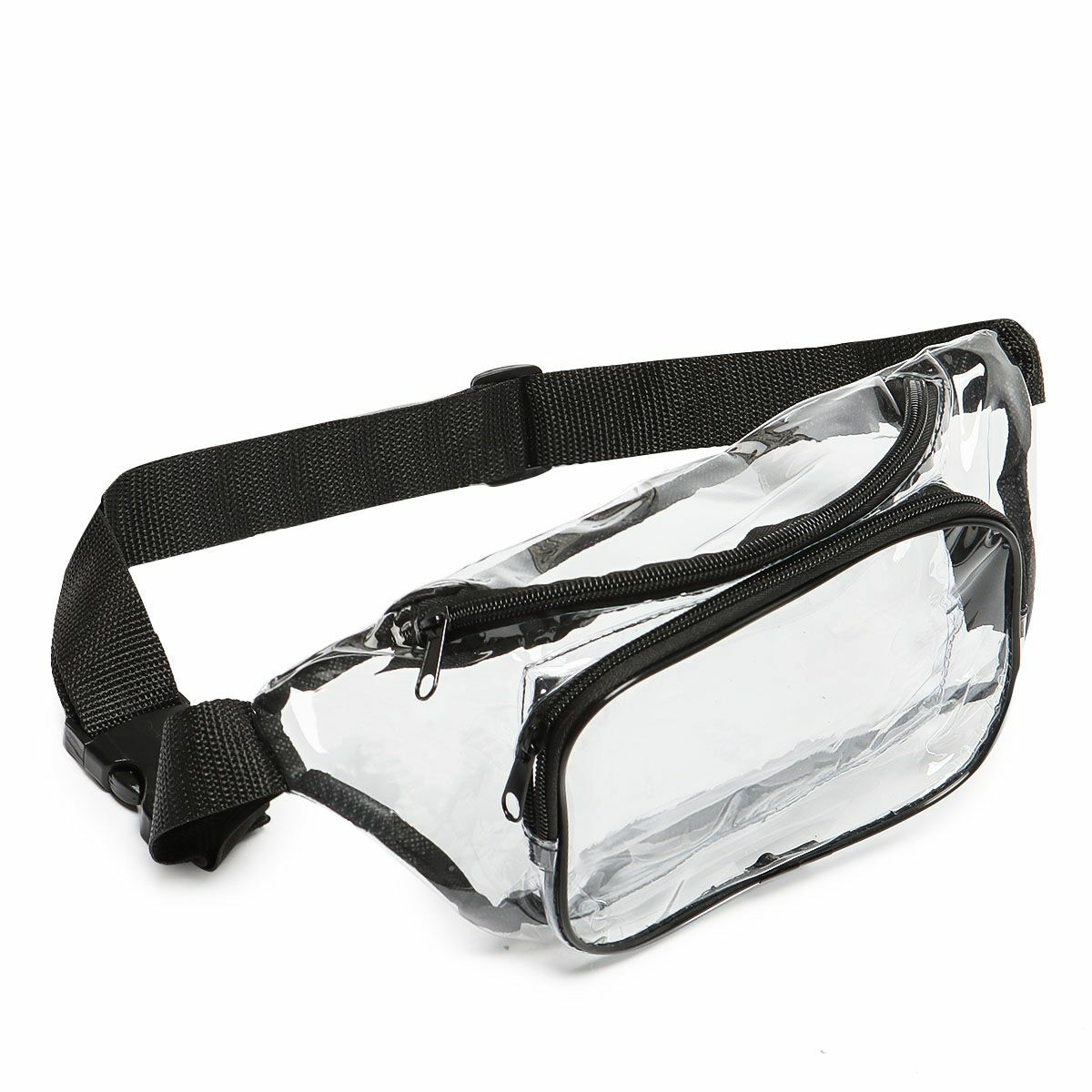 Clear Waist Pouch Bag Transparent Zip Pack Bag Adjustable Strap Travel Outdoor