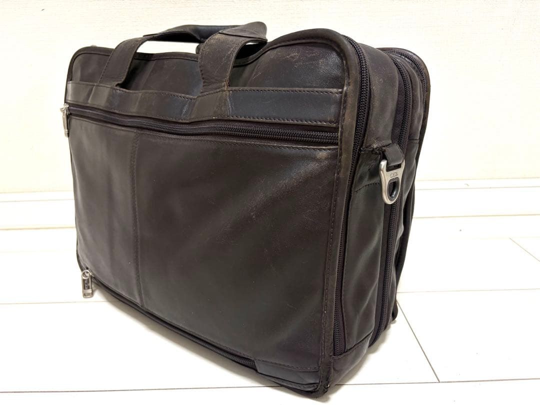 TUMI Briefcase Business Bag All Leather Brown