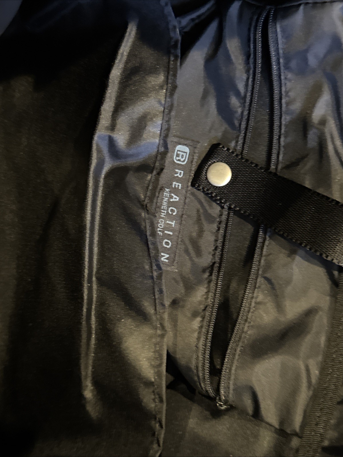 Kenneth Cole Reaction Black Nylon Messenger Bag 14×20 Vintage
