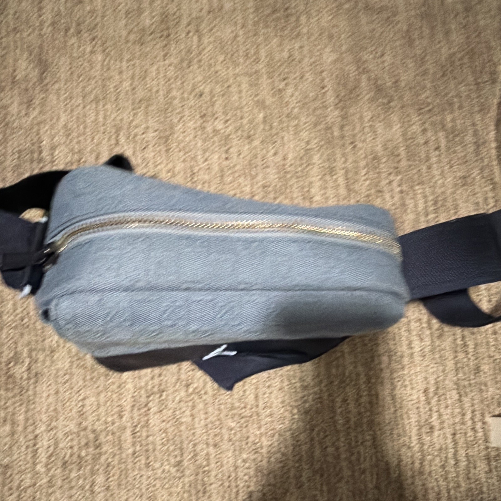 Jordan Blue /Black Checkered Crossbody Bag, Zip/Magnetic, Adjustable Strap
