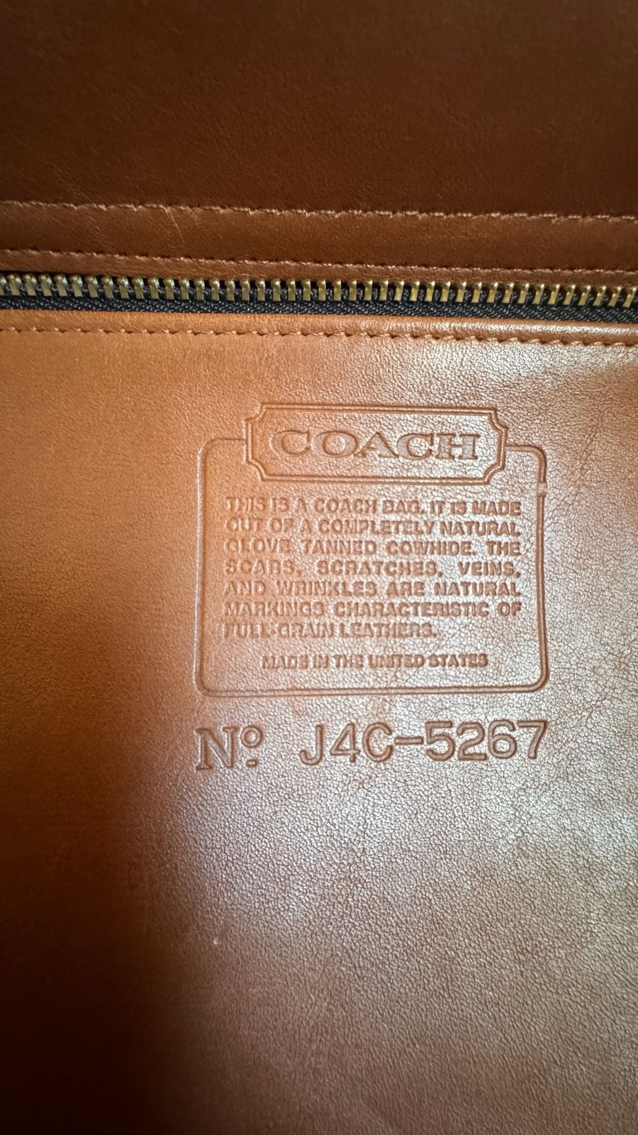 Vintage Coach J4C-5267 Morgan Leather Briefcase Messenger Bag Made in USA