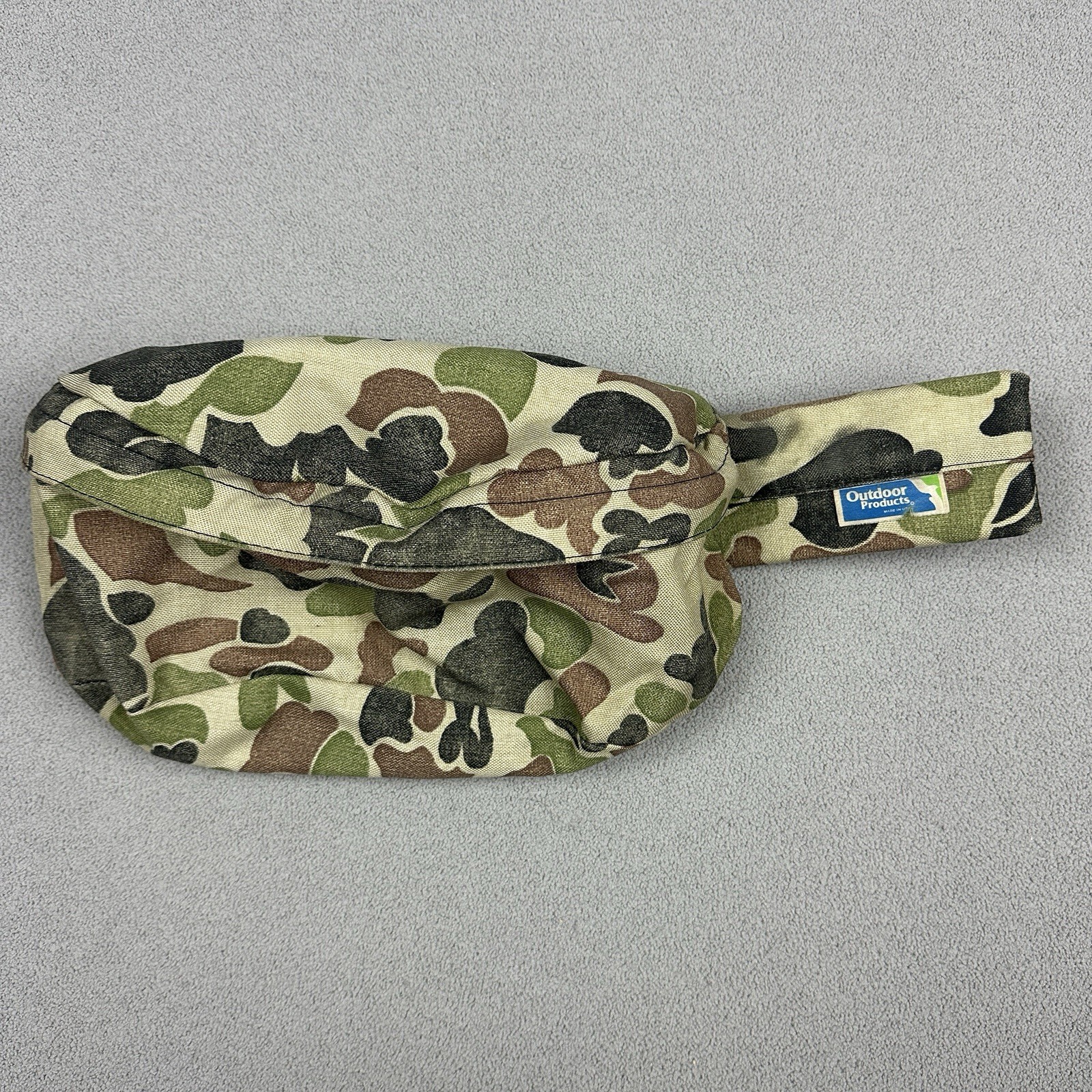 Vintage Faded Duck Camo Hip Fanny Pack Large Waist Belt Bag Hunting 30-40” W