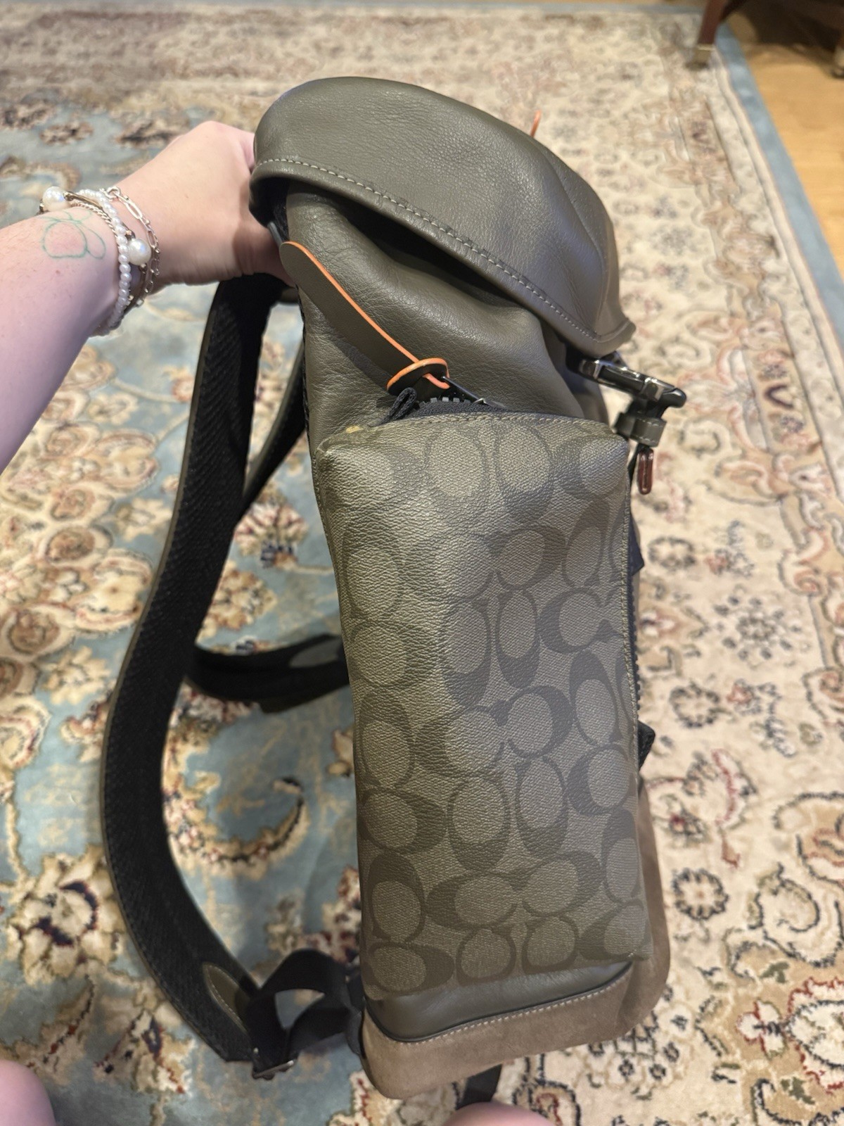 Coach Michael B. Jordan x Naruto Ranger Large Green Monogram Backpack Bag