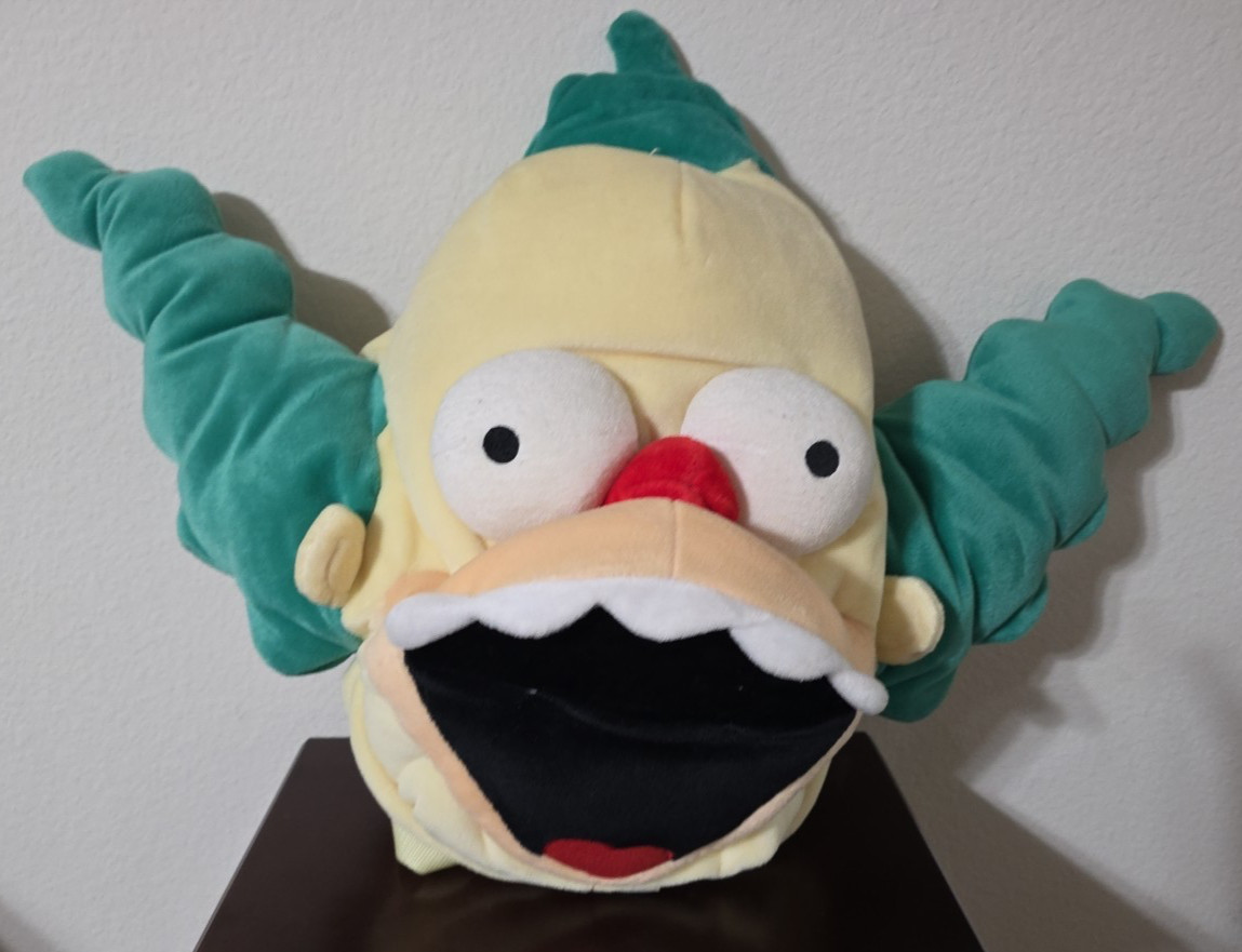 Krusty The Clown Huge Plush Back Pack VERY RARE
