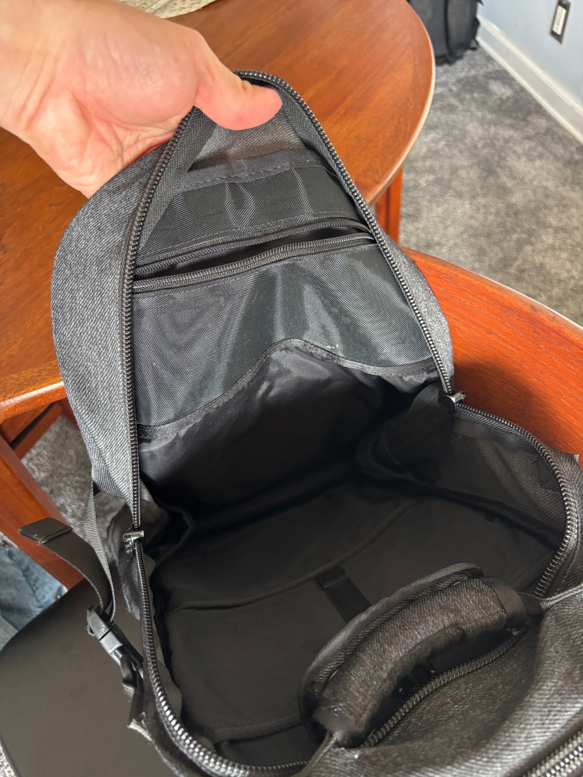DSPTCH Black/Grey Heather Daypack Backpack Laptop Gym