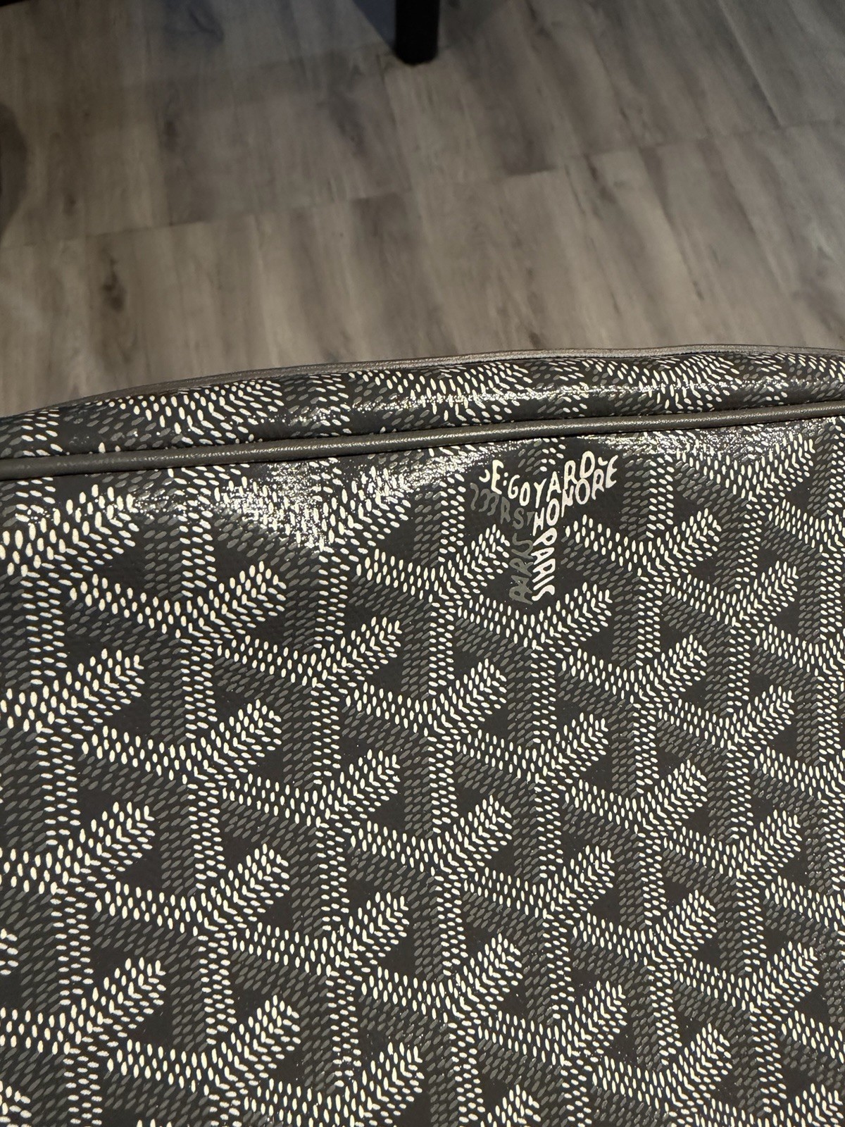 Goyard Goyardine Gray Cap-Vert PM Crossbody Zip Bag