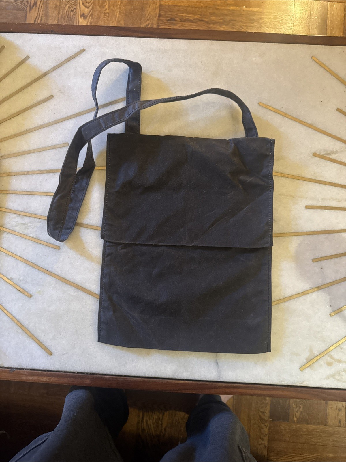 Oilskin Canvas Haversack, Union Soldier Style Crossbody with Flap Pouch- New