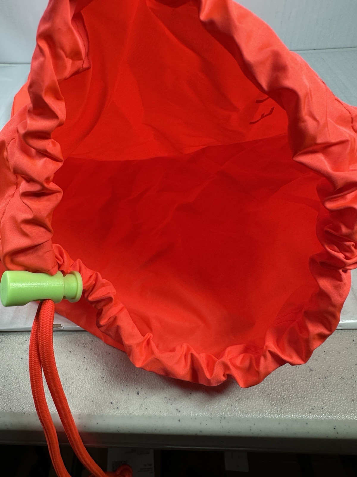 Nike Track And Field Bright Orange Nylon Drawstring Storage Shoe Bag 16.5″x11.5″