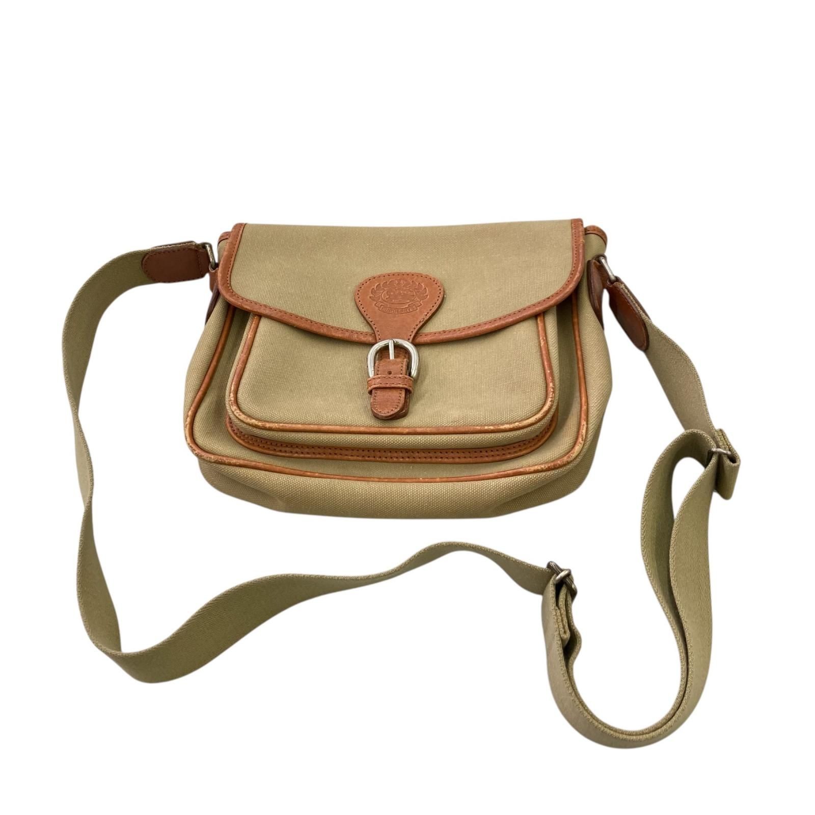 Authentic BURBERRY Shoulder Bag 28cm x 24cm x 7cm Damaged Leather Japan