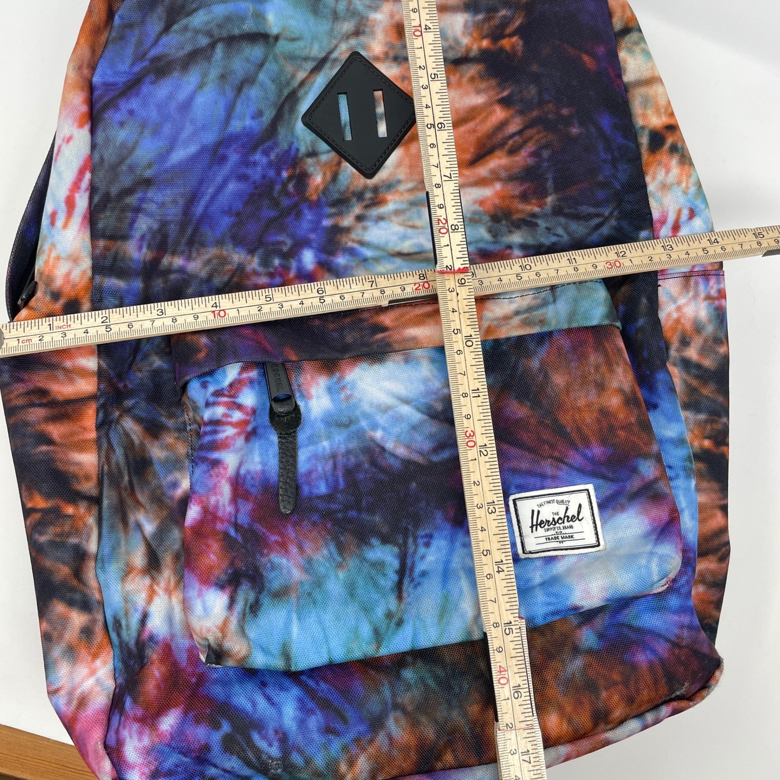 Herschel Supply Backpack Tie Dye Blue Travel Laptop Bag Retro Hippie Festival