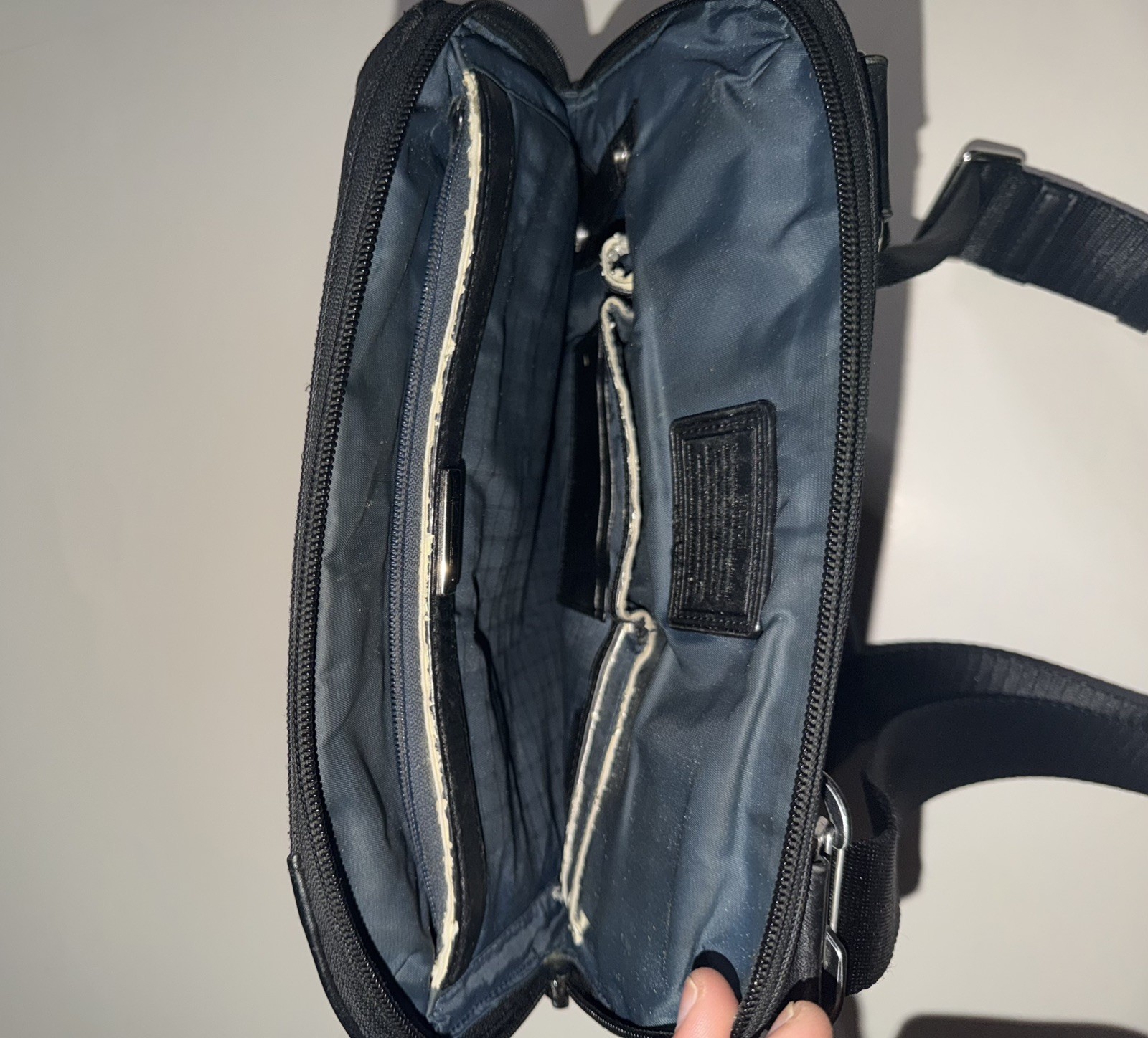 Tumi Arrive Mccarren Zip Top Crossbody Bag Slim Profile Pockets Ballistic Nylon