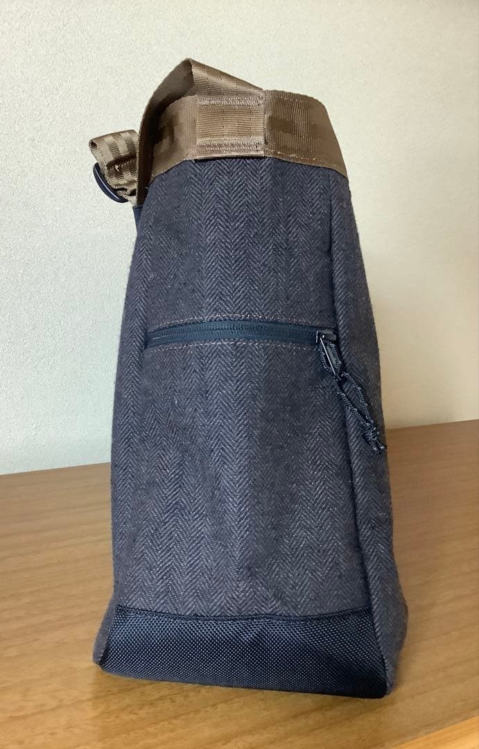 CHROME Newspaper Messenger Bag 26L Herringbone Brown Water-Resistant Nylon