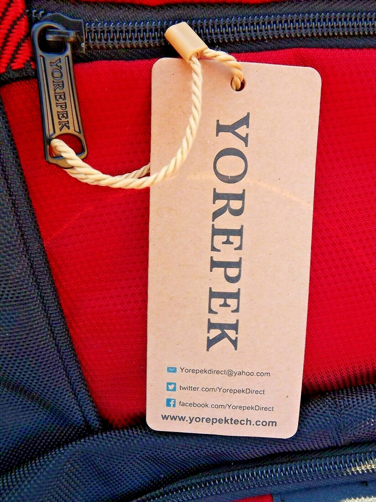 NEW – with TAGS–YOREPEK Large Backpack– CHARGING PORT- length 19 in by 17 wide