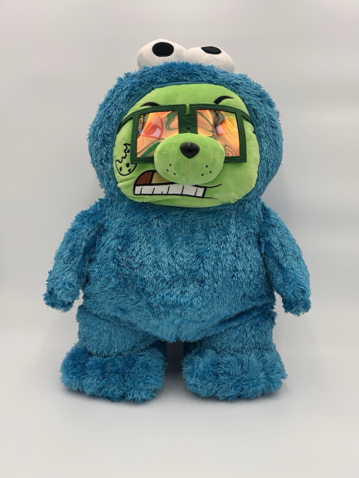 Sprayground x Sesame Street Cookie Monster Money Bear Backpack Rare (NWT)