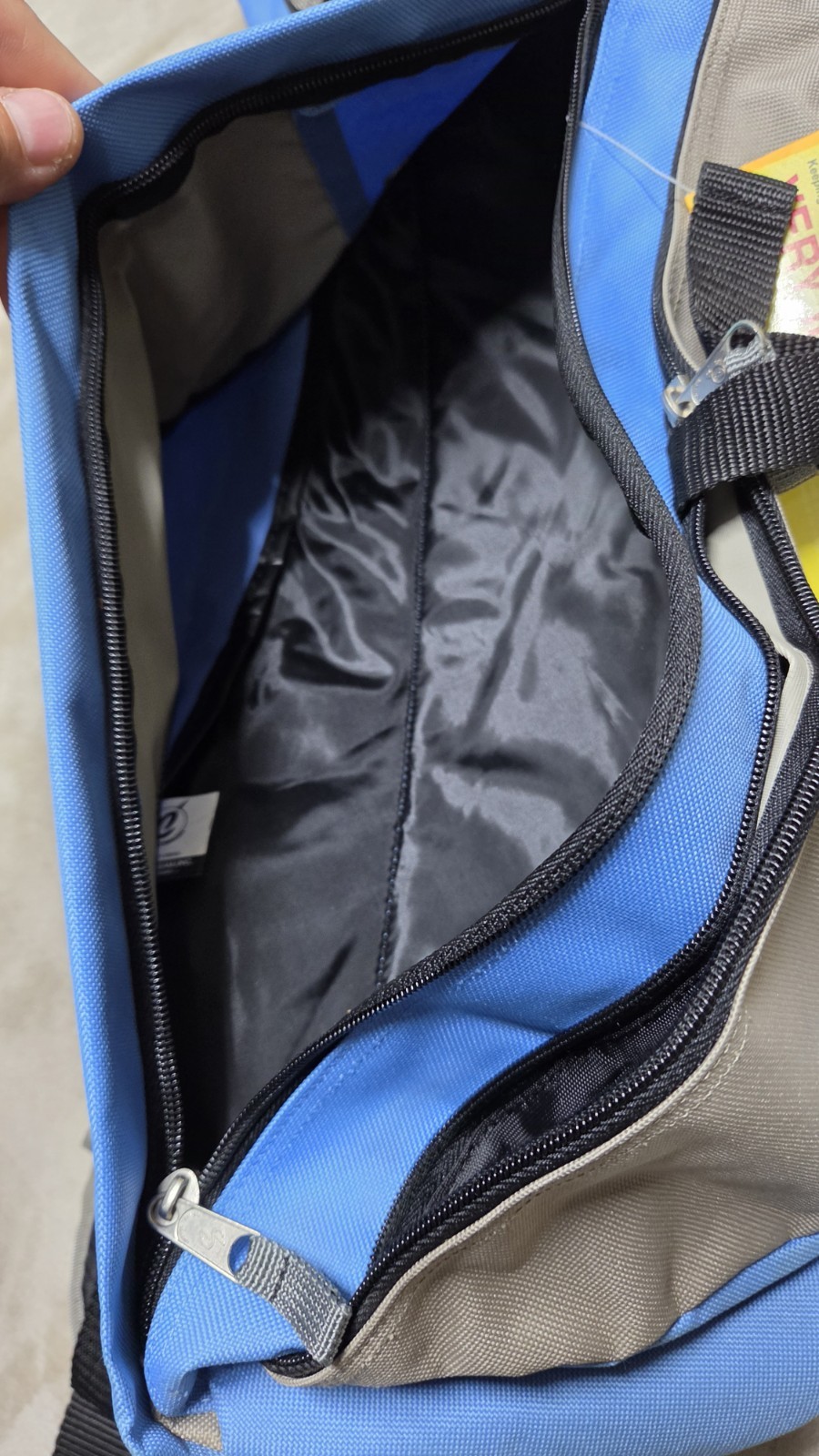 Compakteam Sling Backpack Blue Gray Crossbody Hiking Travel Bag NWT Lifetime…