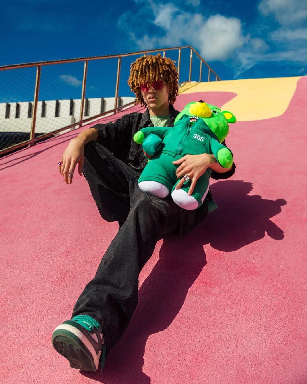 Sprayground Squid Game Contestant Money Bear Backpack🔥New Green Teddy Bear Bag