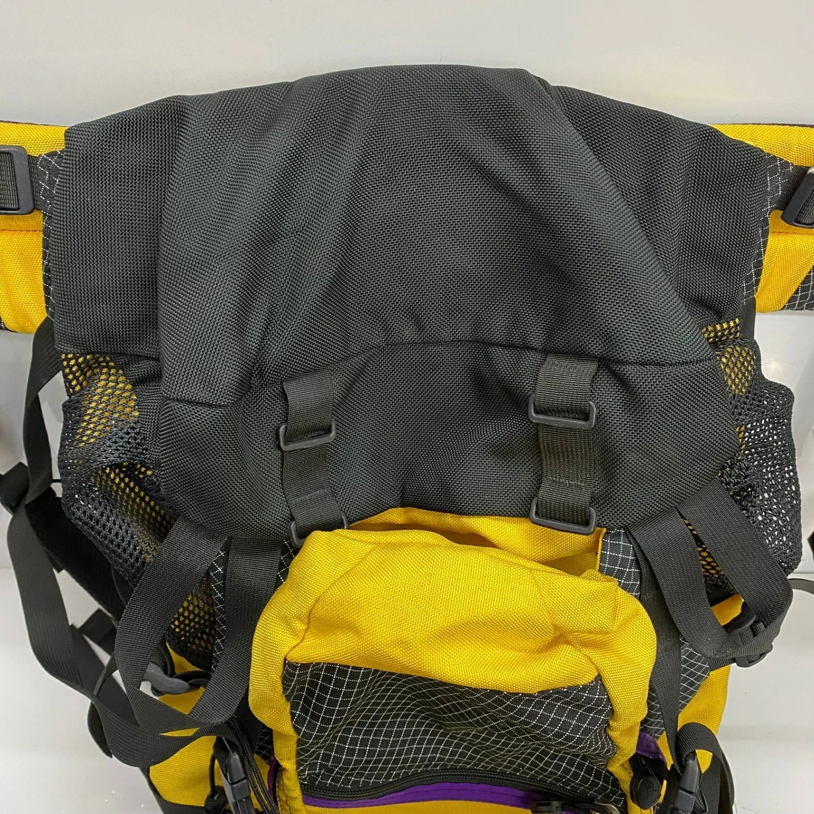 OverLand Equipment USA Made Backpack Yellow Vintage 90s Daypack Used