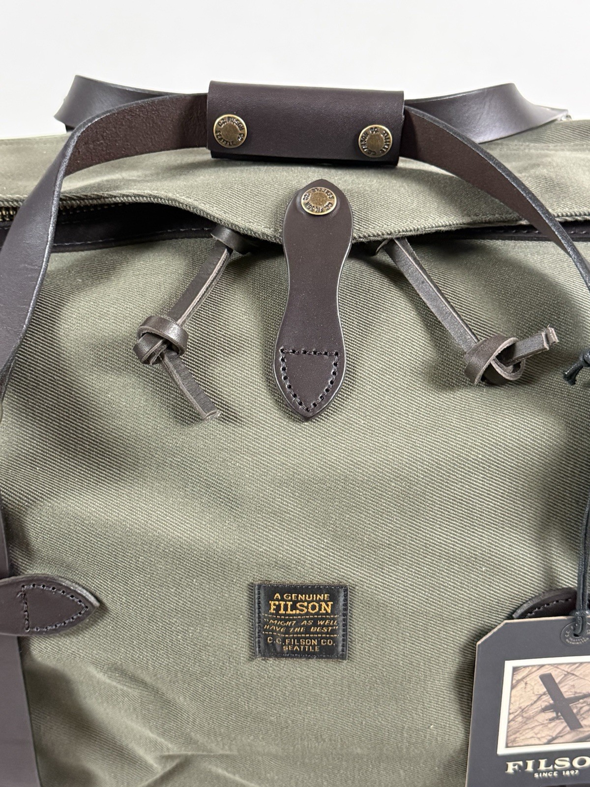 FILSON RUGGED TWILL MEDIUM DUFFLE BAG OTTER GREEN NWT US MADE