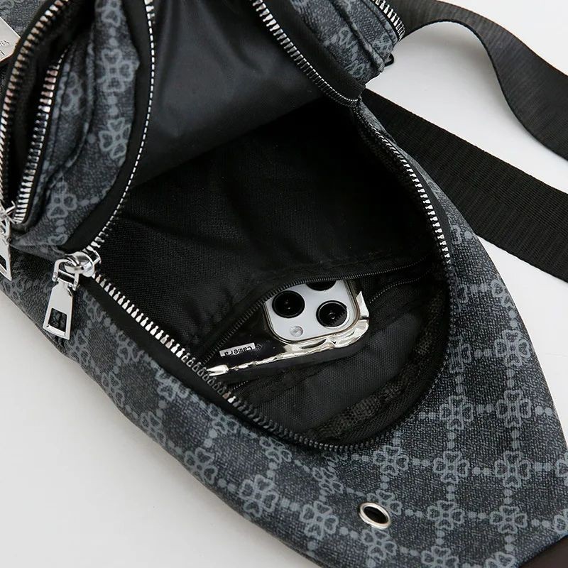 Men’s PU Leather Crossbody Chest Bag Different Colors