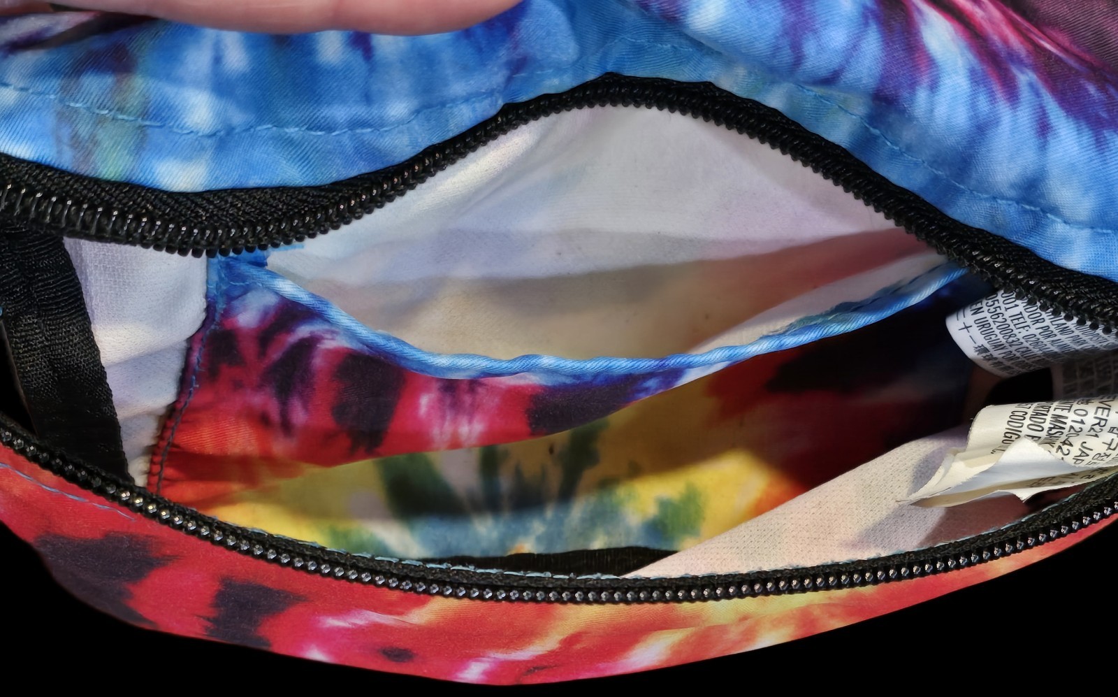 21MEN, Multi-colored Tie-dye Fanny Pack: Hippie, Boho, Rave Wear, Festival
