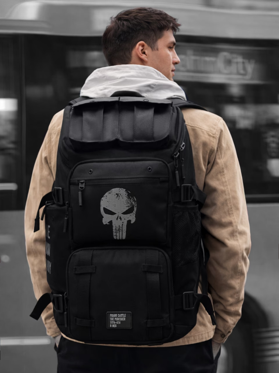 #1 Marvel Punisher Tactical Armour Gear Premium Utility Plus Backpack Travel Bag