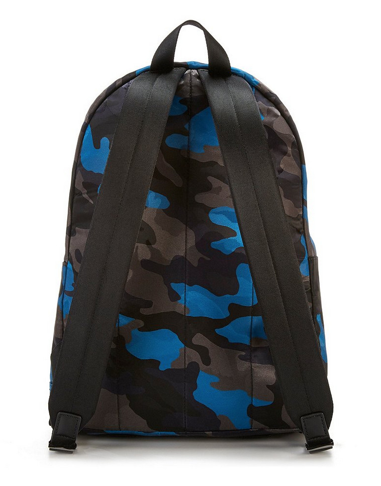 Michael Kors Kent Large Backpack Blue Midnight Camouflage Black Blue Multi