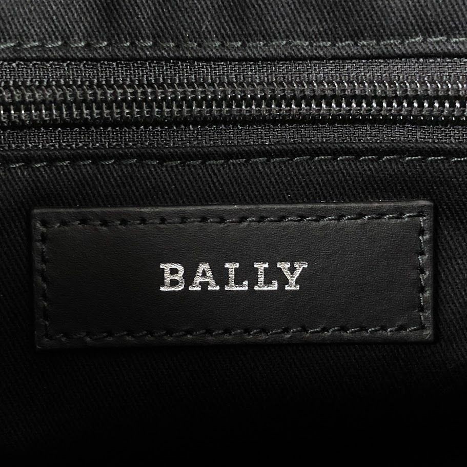 BALLY Authentic shoulder bag in nylon and leather black 18.5×26cm w/dustbag