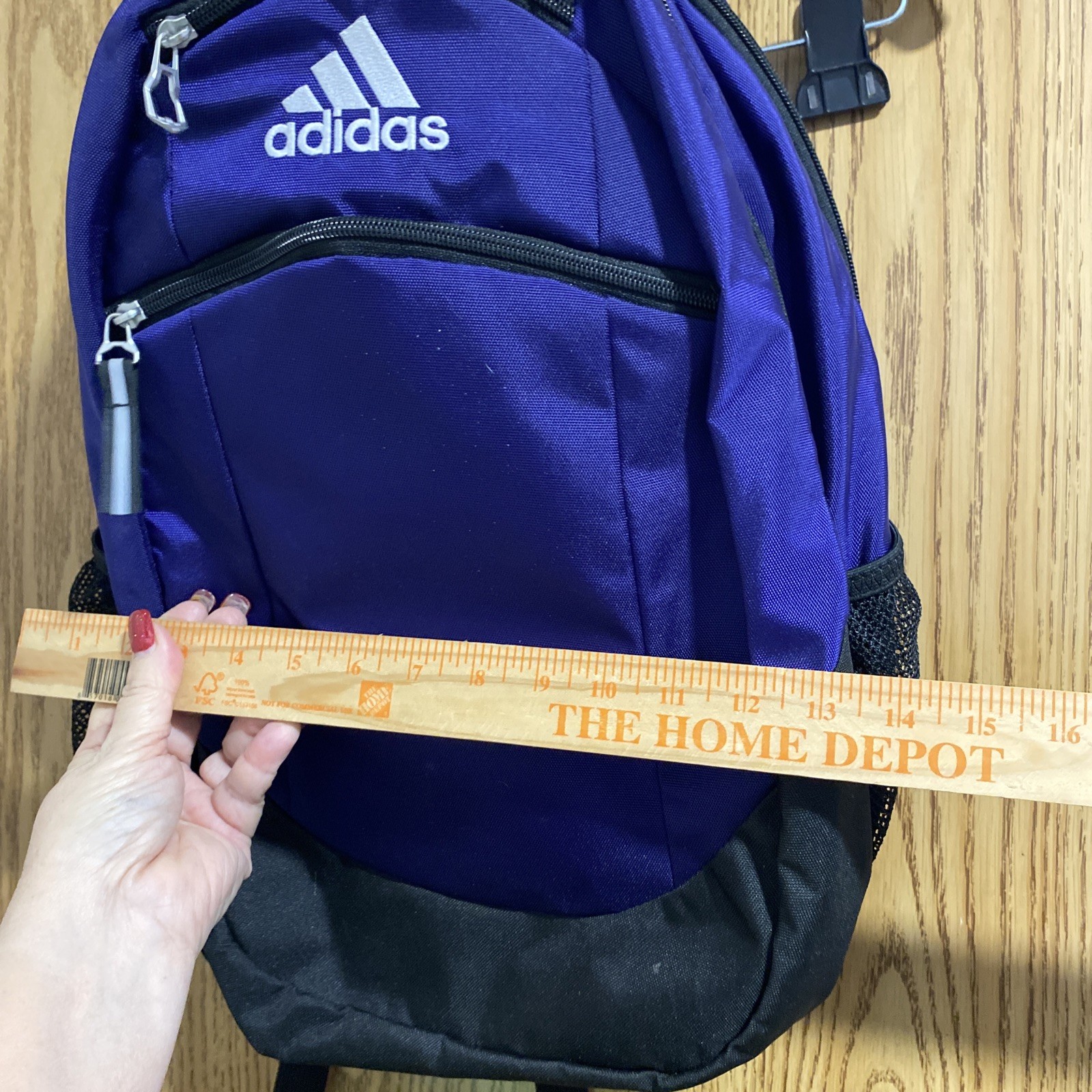Adidas Striker Backpack Purple Black unisex back to school sturdy Book Bag