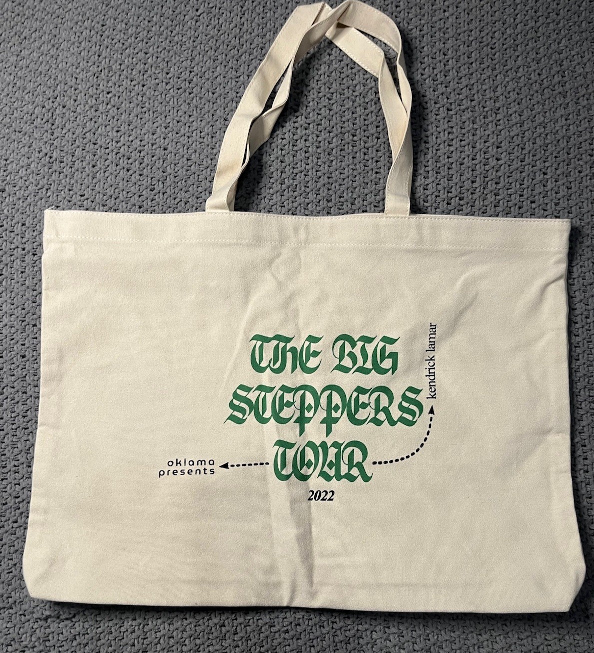Kendrick Lamar Large Tote Bag The Big Steppers 2022 Tour Merch 20″x15″