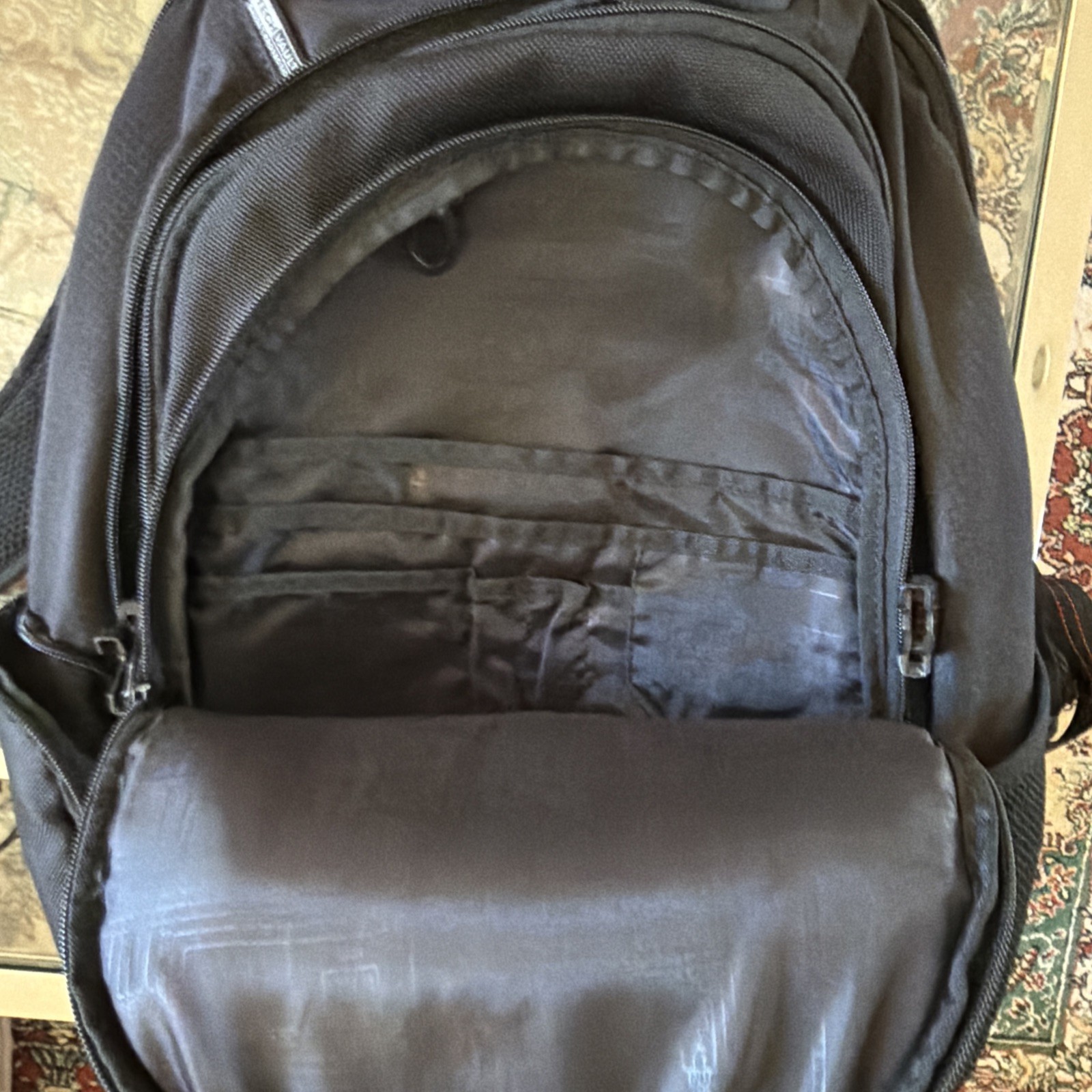 OGIO AIRFLOW Black w/Red Stitching Tech Vault Armored Pocket Backpack