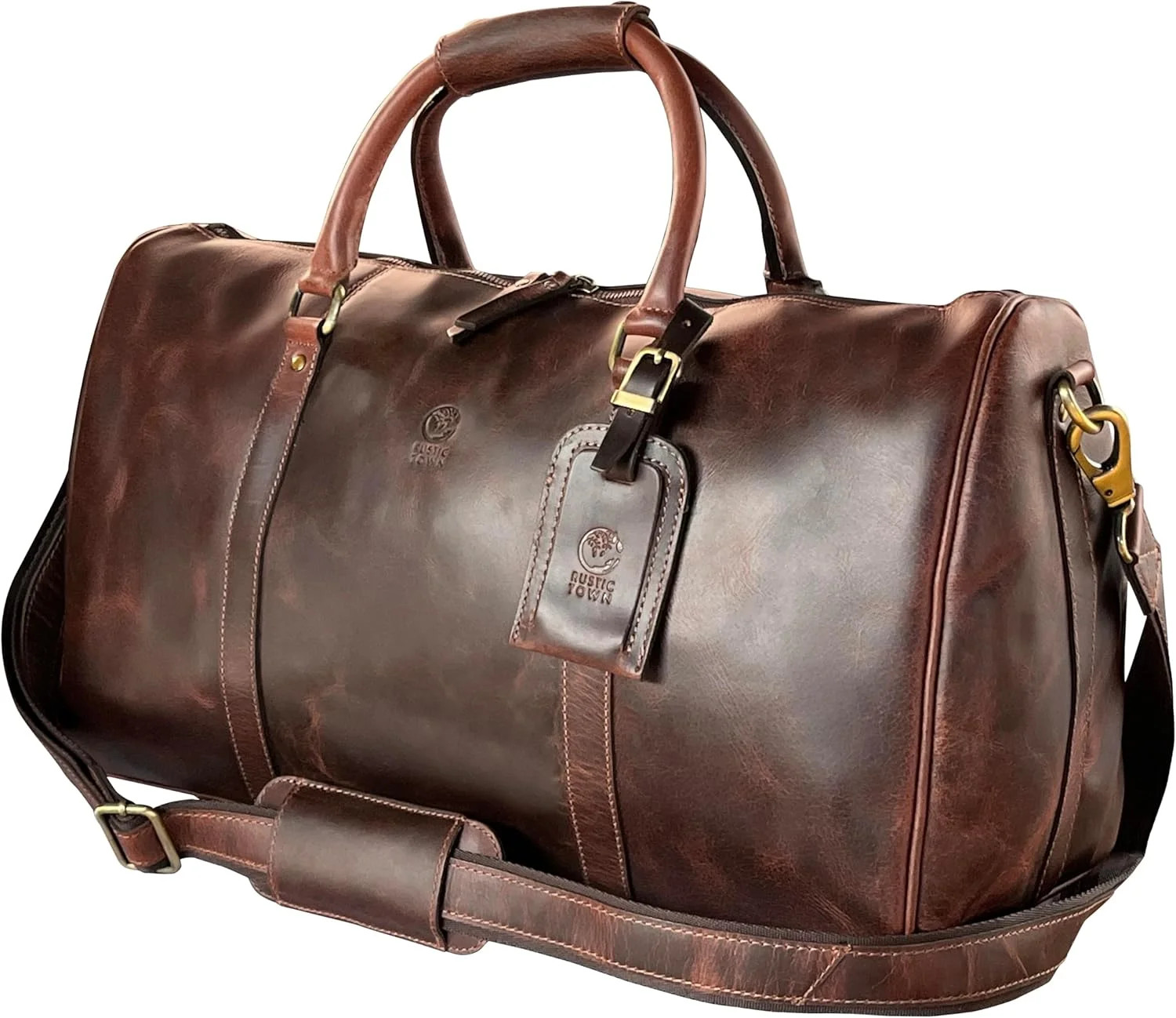 Men’s Leather Travel Bag – Weekender Sports Travel Shoulder Bags Aeroplane Hand