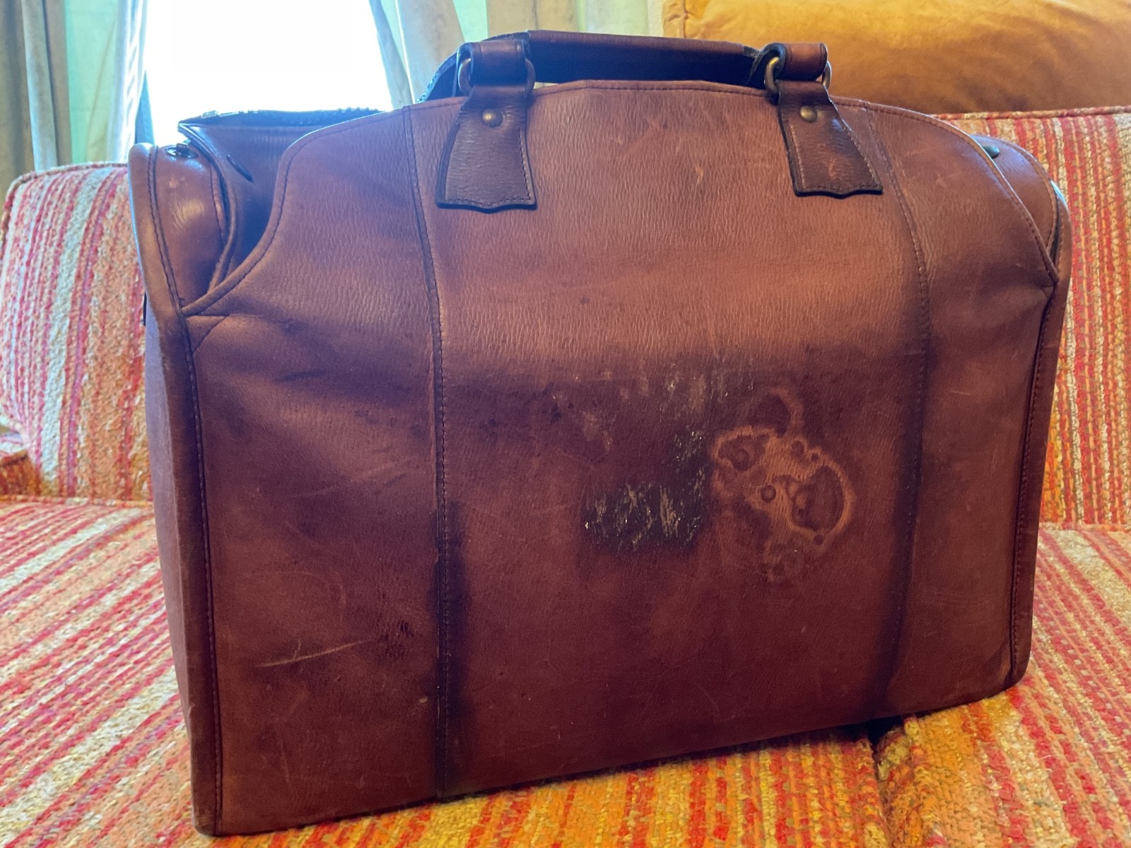 Glaser Designs Leather Litigation Day Bag Satchel Briefcase Travel SF USA