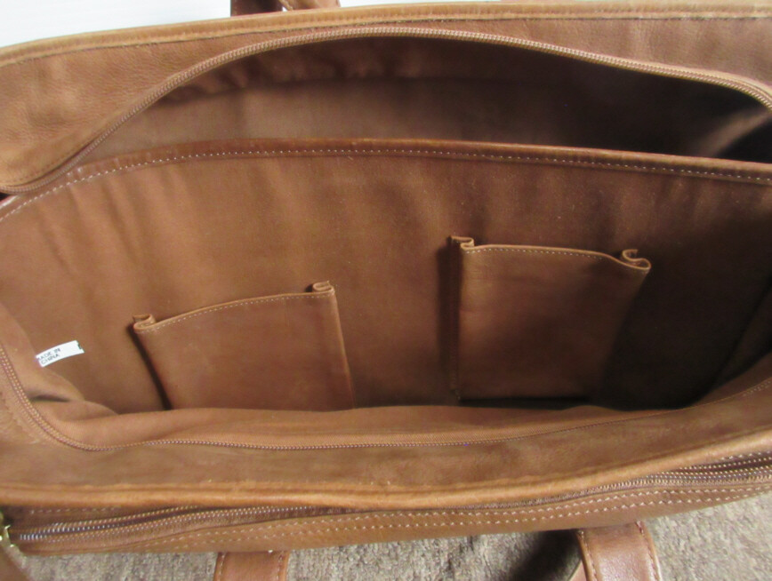 Boulder Ridge Glove Tanned Cowhide Brown Leather Briefcase Messenger Bag