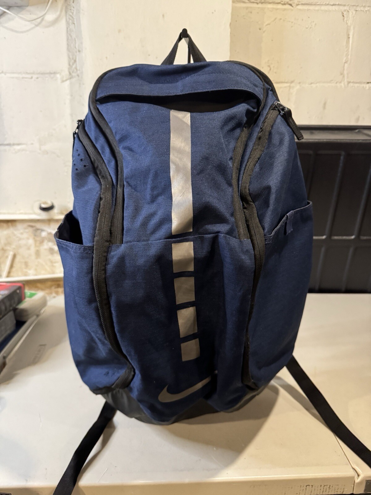 Nike Hoops Max Air Team Backpack Blue White Basketball Polyester Rare READ