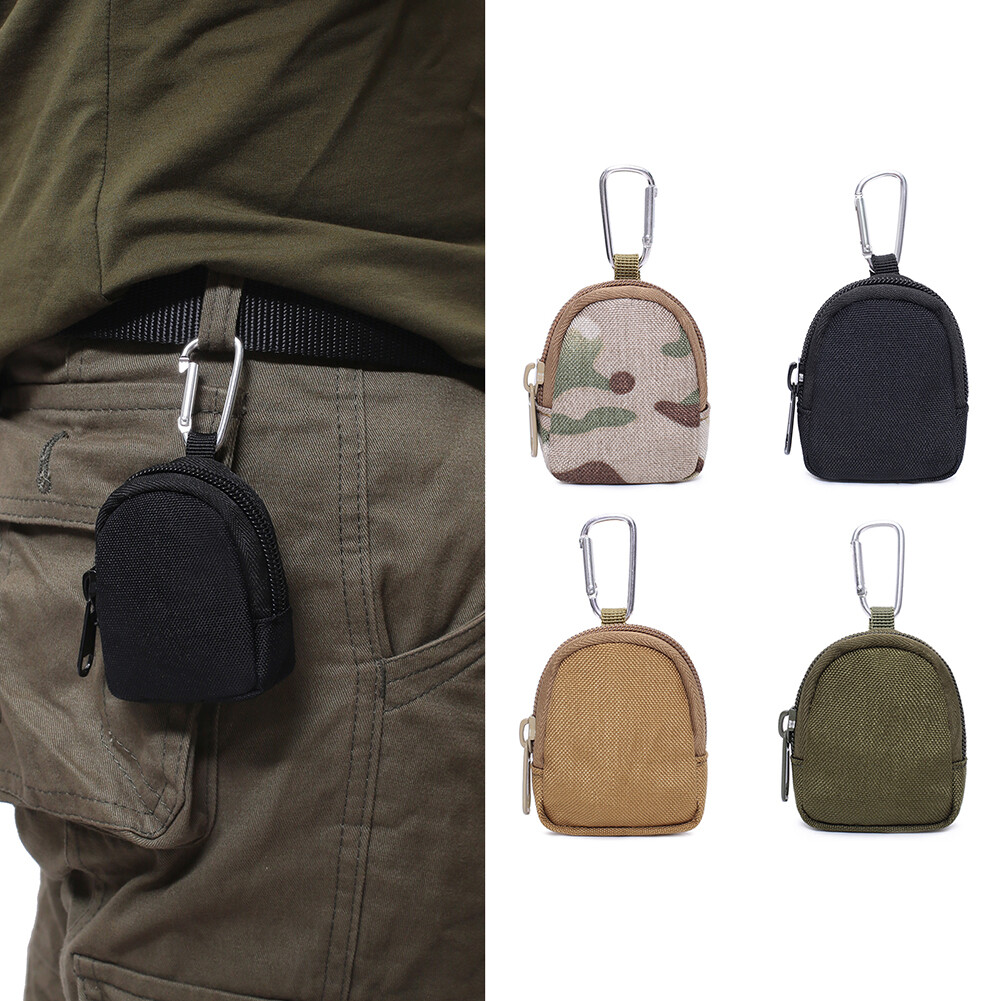 Tactical EDC Key Wallet Keychain Earphone Holder Case Waist Pack Mini Coin Purse
