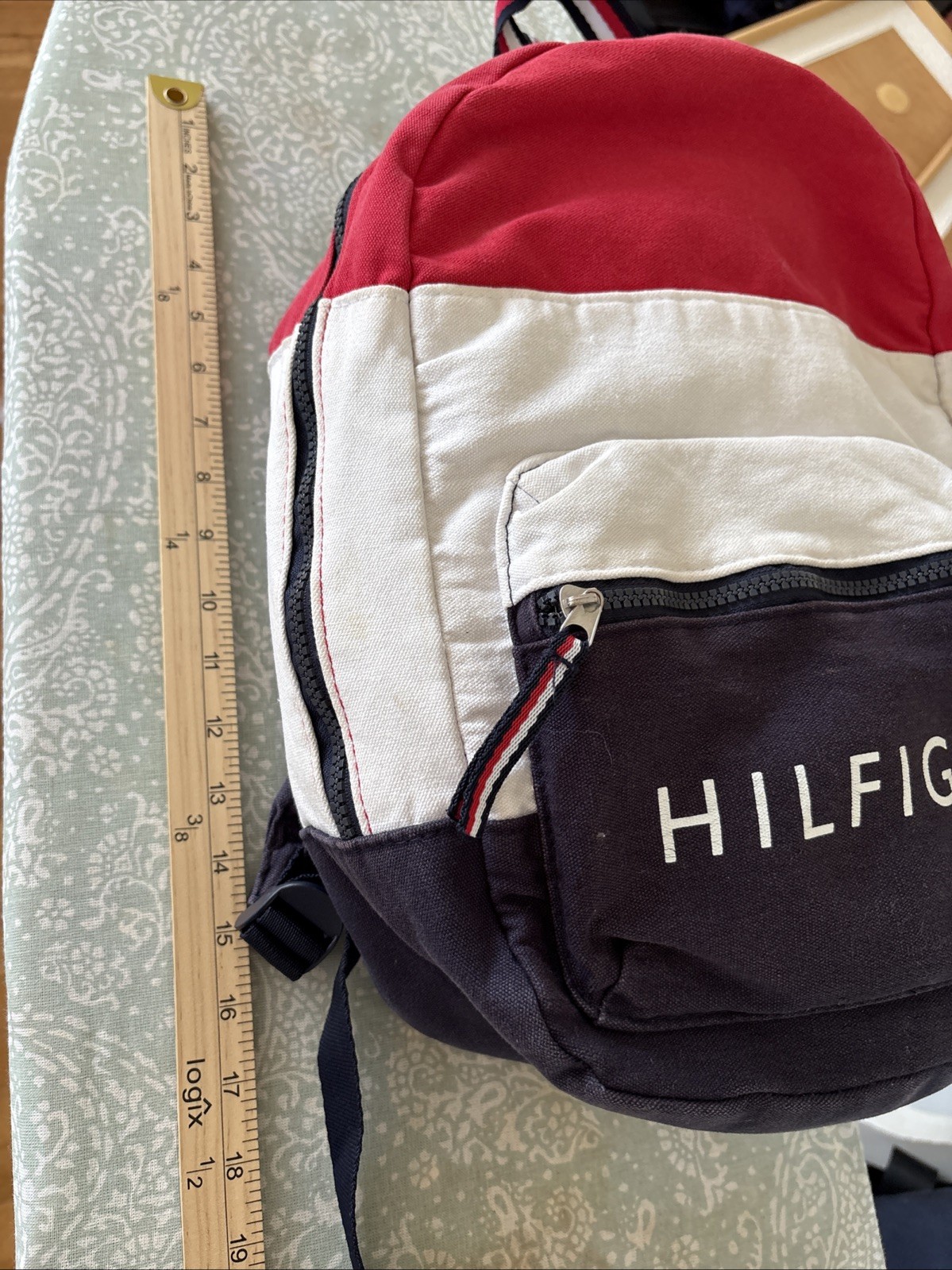 Tommy Hilfiger Backpack 100% Cotton Americana Nautical Colorblock Preppy