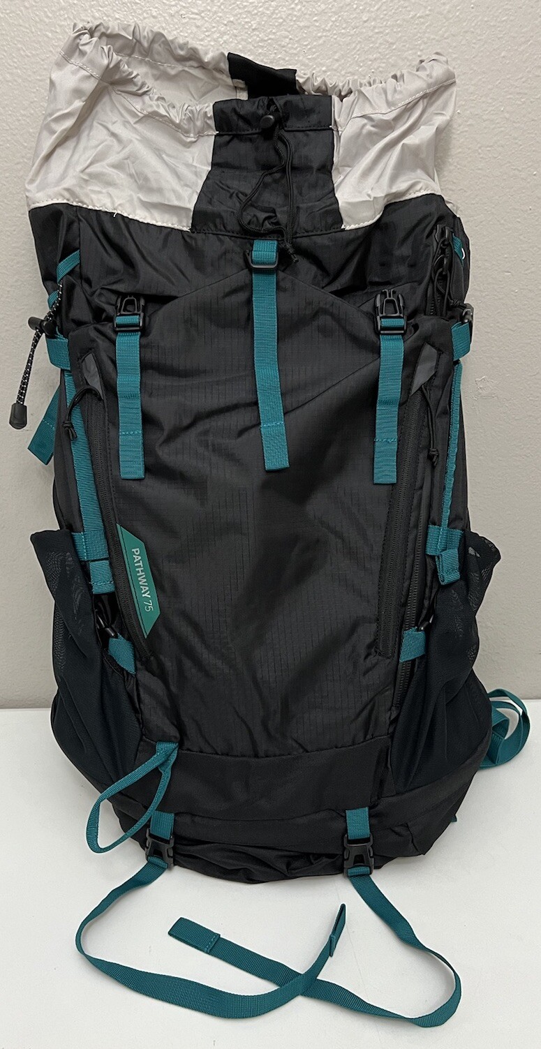 High Sierra Pathway 2.0 75L Hiking Backpack Bag With Hydration Storage Black New
