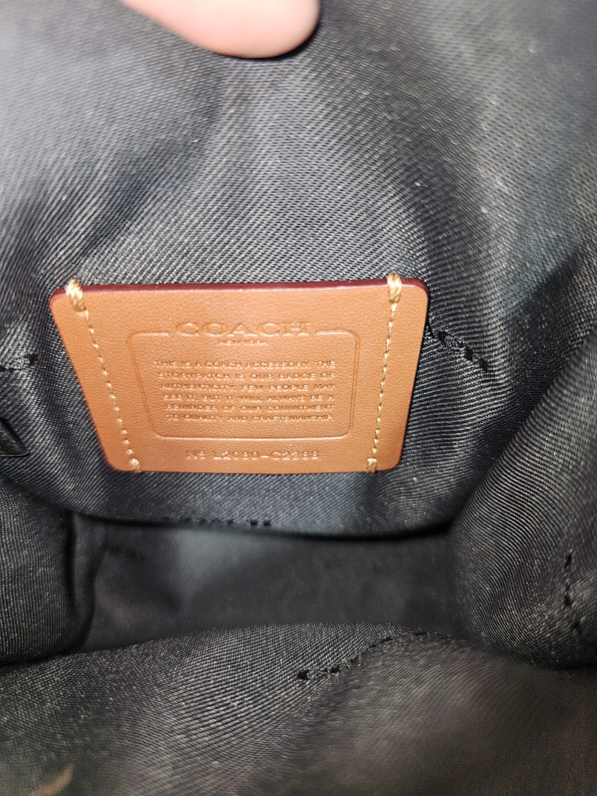 Coach Charter North South Pouch Crossbody Black Leather 2 in 1 C2388