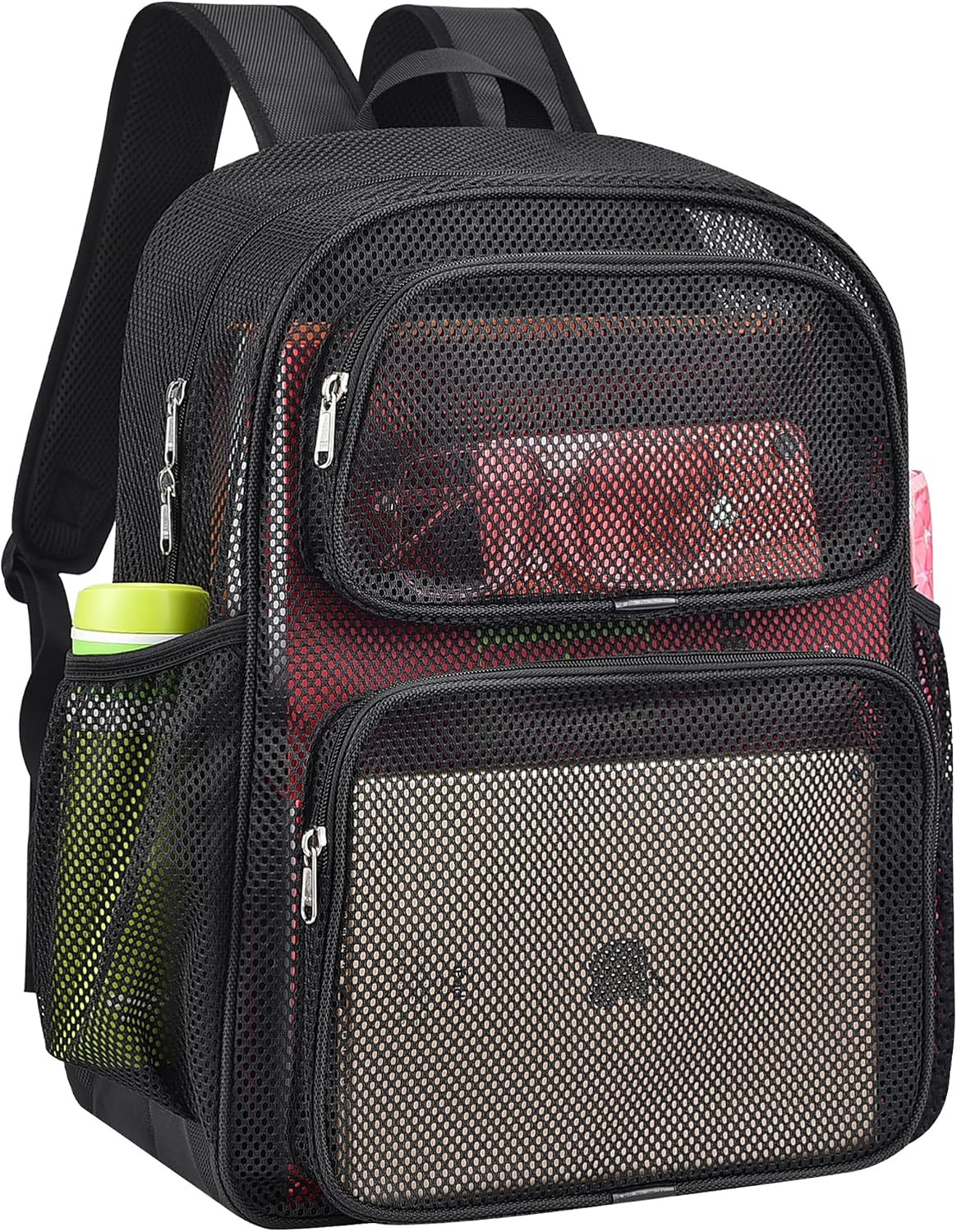 Mesh Backpack Heavy Duty Big Mesh Bag Large Capacity for Travel Beach Hiking Out