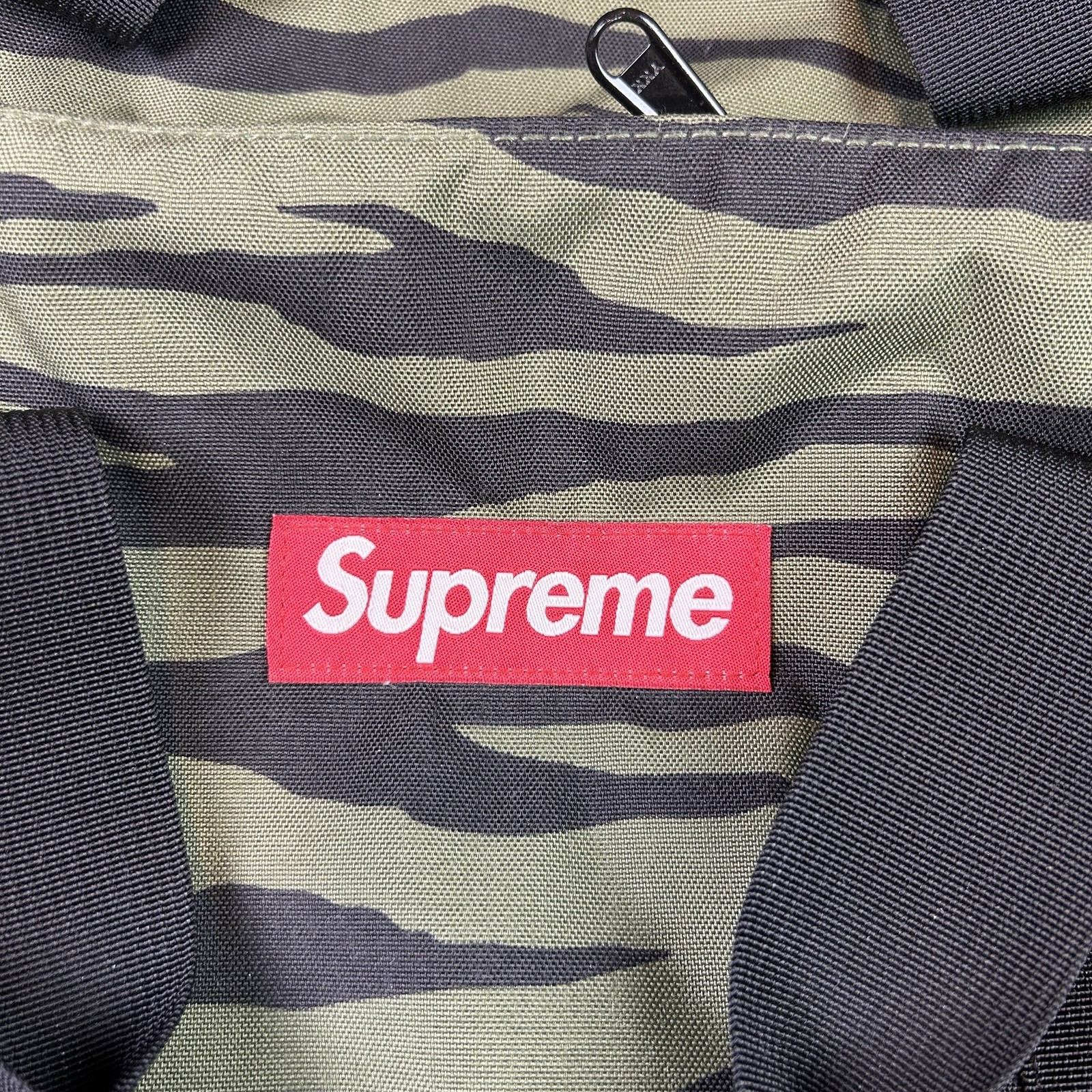 SUPREME S/S 2011 OLIVE ZEBRA DUFFLE BAG Box Logo Backpack Pouch Green Camo Print